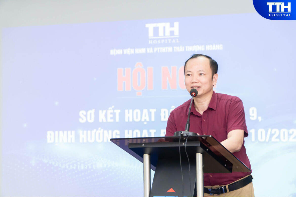 BSCKI Hoàng Tiến Hải - Phó giám đốc điều hành Bệnh viện đã đánh giá cao các kết quả đạt được trong tháng 9.