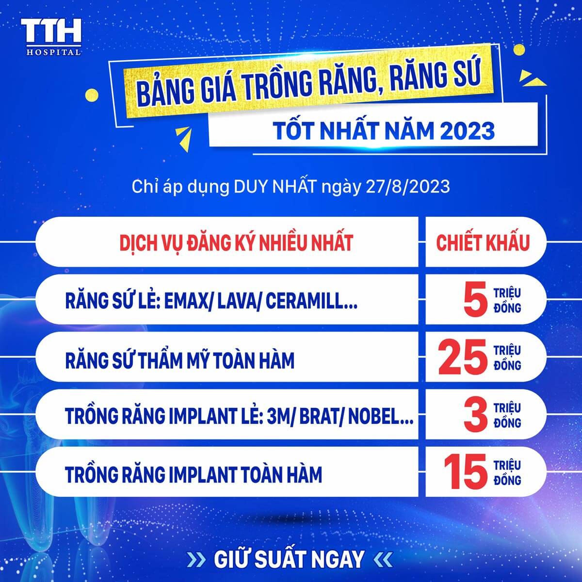 Ưu đãi của Hội nghị Khách hàng Răng Hàm Mặt 2023