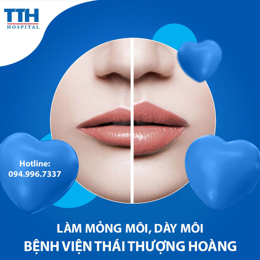 Làm mỏng môi, dày môi