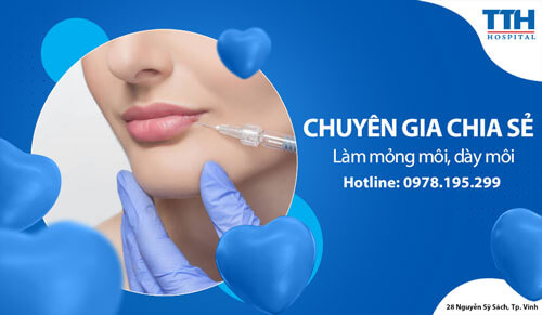 Làm mỏng môi, dày môi