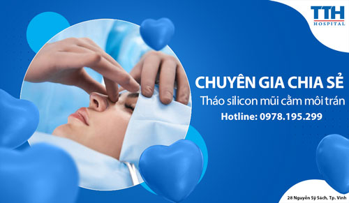 Tháo silicon mũi cằm môi trán