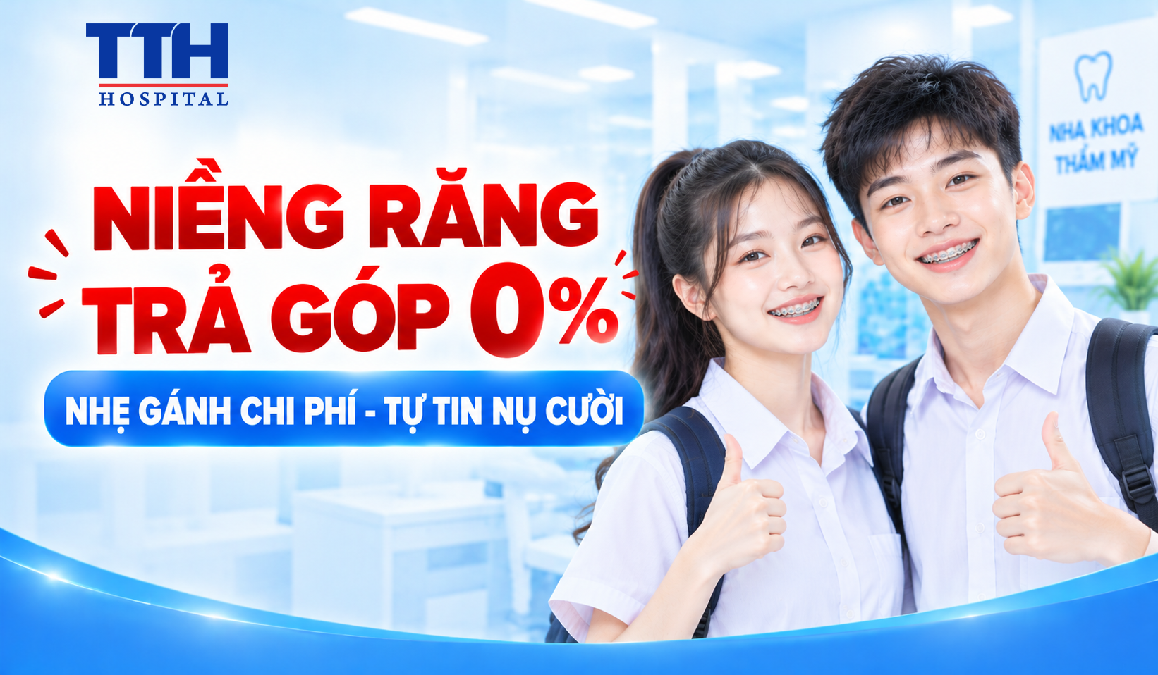 NIỀNG RĂNG TRẢ GÓP 0%: NHẸ GÁNH CHI PHÍ, TỰ TIN NỤ CƯỜI