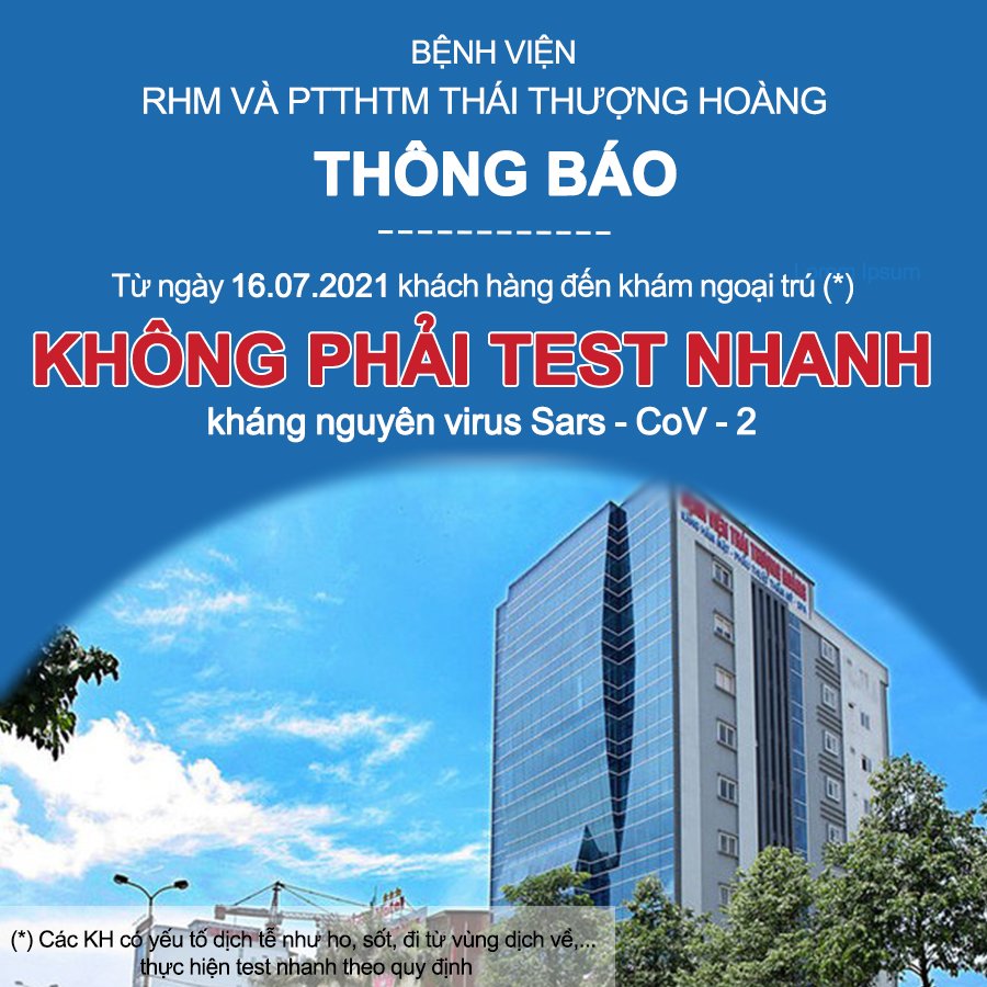 THÔNG BÁO: TẠM DỪNG XÉT NGHIỆM SÀNG LỌC COVID-19 CHO KHÁCH HÀNG THĂM KHÁM NGOẠI TRÚ