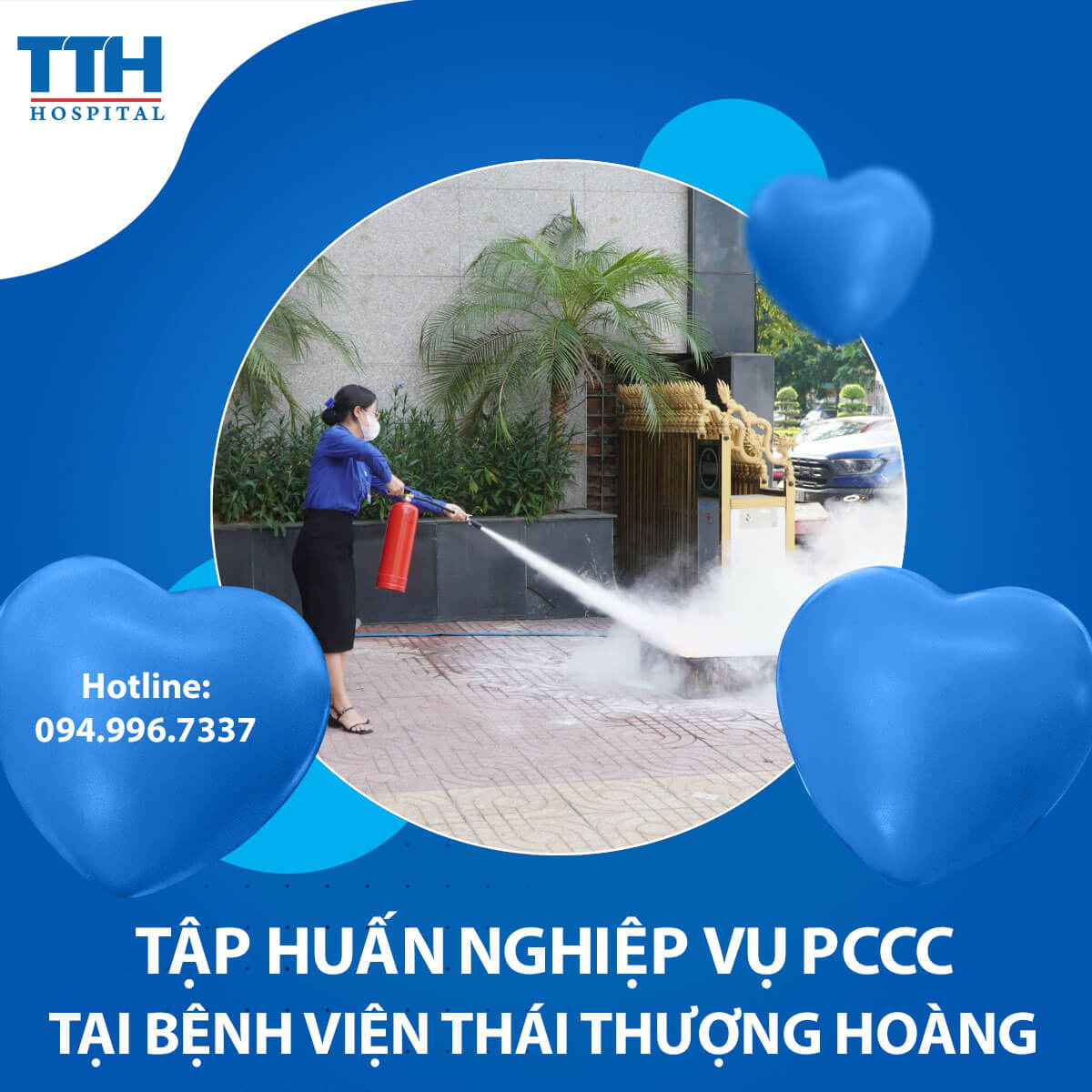 Đào tạo và tập huấn nghiệp vụ phòng cháy chữa cháy tại bệnh viện Thái Thượng Hoàng